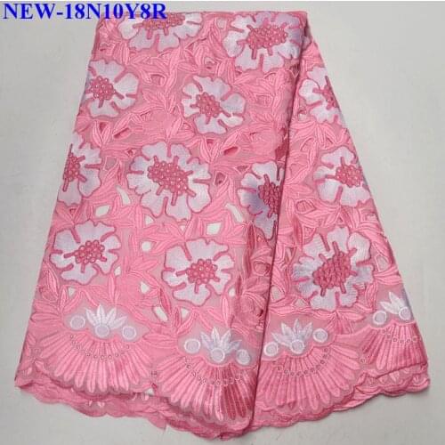 Luxury Nigerian 100% Swiss cotton Lace Fabrics 2018 African Swiss Voile Lace High Quality Swiss Voile Lace Fabric For Men XE007