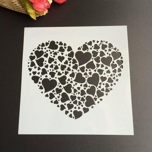 Love Plastic Layering Stencils For DIY Scrapbooking Photo Album Decorative Embossing Paper Cards Stamps Template