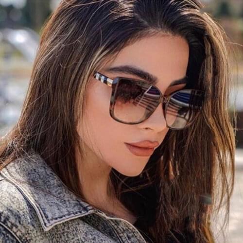 NEW Fashion cat eye sunglasses womens brand popular sunglasses mens striped ultralight sunglasses unisex oculos de sol UV400