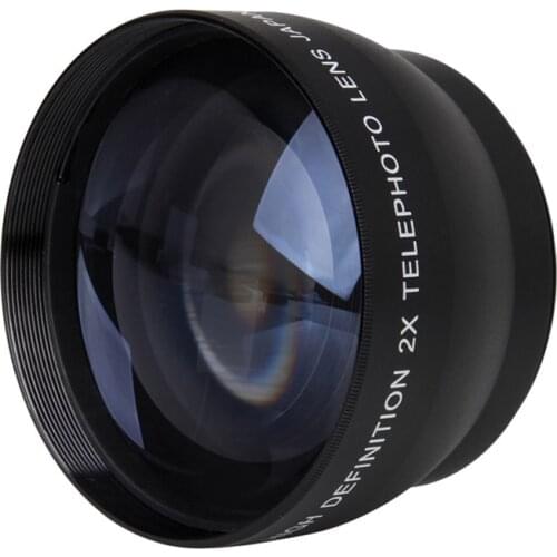 52mm 2X Magnification Telephoto Lens for Nikon AF-S 18-55mm 55-200mm Lens Camera