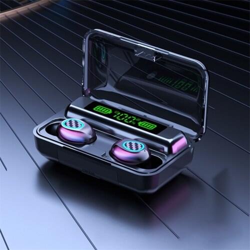 YW-R6 V5.1 Earphones Charging Box Wireless Headphone Stereo Sports Bluetooth-compatible Waterproof Earbuds Headsets