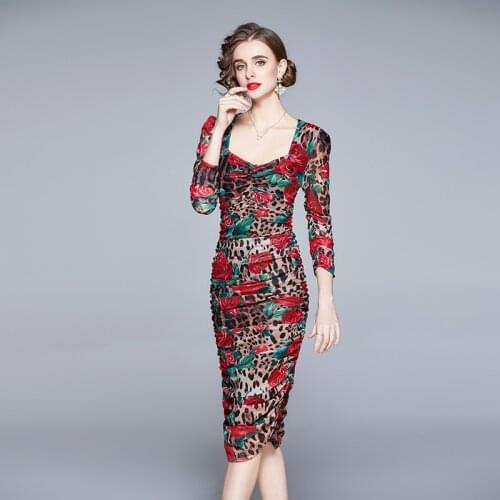 ZUOMAN Women Spring & Summer Elegant Mesh Dress Festa High Quality Wedding Party Robe Femme Vintage Designer Pencil Vestidos