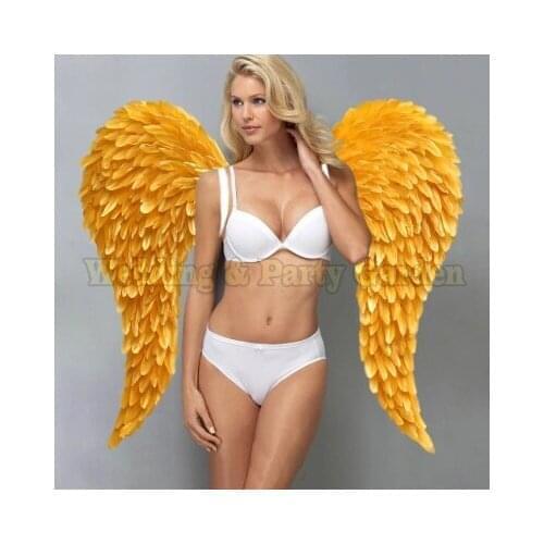 Gold angel wings catwalk show props festival Angel Feather wings Window props underwear catwalk supply