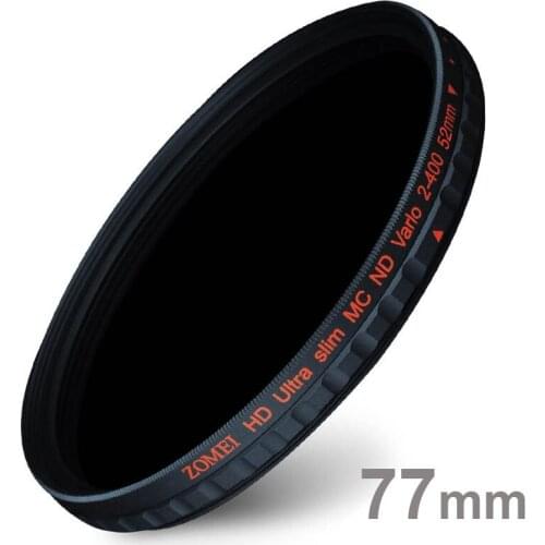Zomei 72mm PRO Slim HD Fader ND Filter ND2-400 Neutral Density Variable MC ND2-ND400 Filter for Canon Nikon Sony Pentax Lens