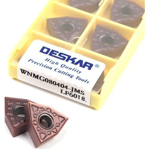 10PCS WNMG080404-JMS WNMG080408-JMS LF6018 Lathe Turning Tools Carbide CNC Inserts PVD+CVD coating high quality processing tools
