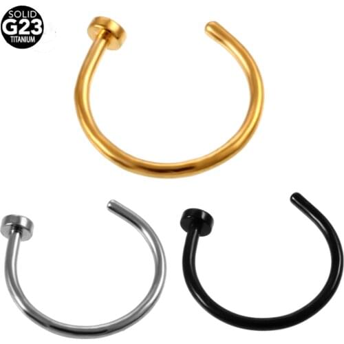 10pcs/lot 100% Titanium C-Rings Fake Nose Hoop Nose Rings Fake Nose Piercings Earrings Stud Bars Pircings Body Jewelry
