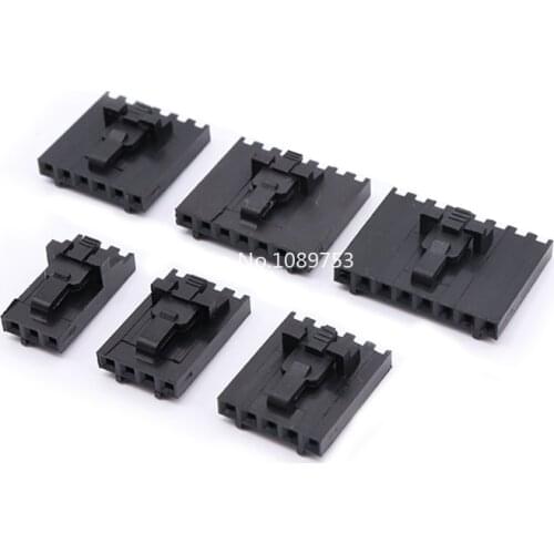 10PCS MX2.54 2.54mm Pitch Dupont Connector With Buckle Single Row Housing 2P 3P 4P 5P 6P TJC8