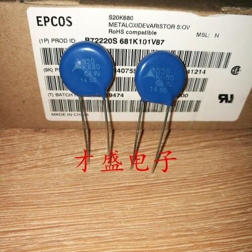 100% New and original S20K680 B72220S681K101 1100V 680VAC varistor