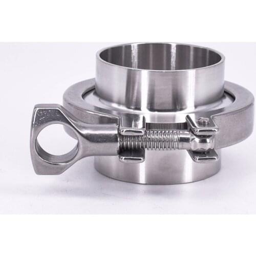 2" Tri Clamp x 51mm Pipe OD + PTFE Strip SUS304 Sanitary Fitting Tri-Clamp Union Set Homebrew