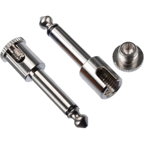 50Pcs DIY Strait Audio Solderless 6.35 Mono Plug Solder Free Plug Chrome