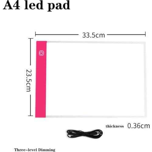 5D Diamond Painting Led Light Pad A4 Size Tablet Eye Protection Easier for Embroidery Tools Accessories Three Level Dimmable