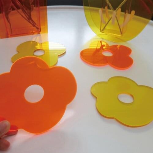 Acrylic Drink Coasters with Holder for Home Counters Kitchen Dining Room Living Room Patio Coffee Table Acrylic Coasters