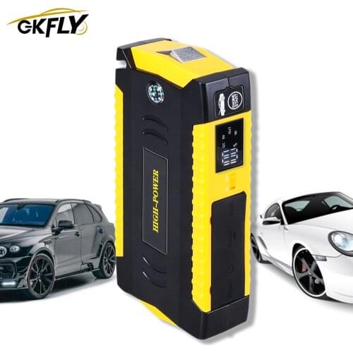 GKFLY Car Jump Starter 600A 12V High Power Bank Lithium Polymer Auto Start Battery Starting Device Booster Starter with Cables