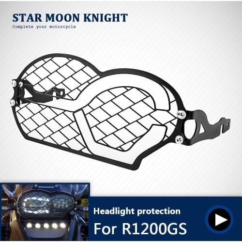 For BMW R1200GSA R 1200 GS R1200GS Adv 2004-2012 Motorcycle Stainless Steel Headlight Guard Protector Cover Protection Grill