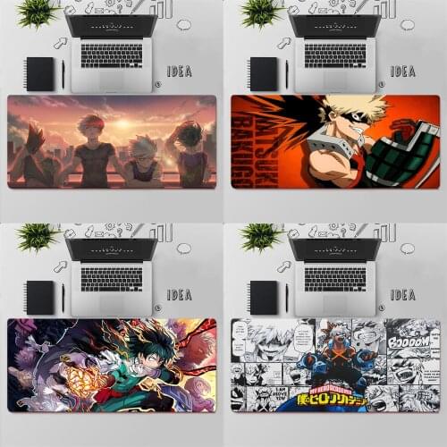 Gaming Mouse Pad Large Mouse Pad PC Gamer Computer Mouse Mat My Hero Academia Bakugou Katsuki Big Mousepad XXL Keyboard Desk Mat