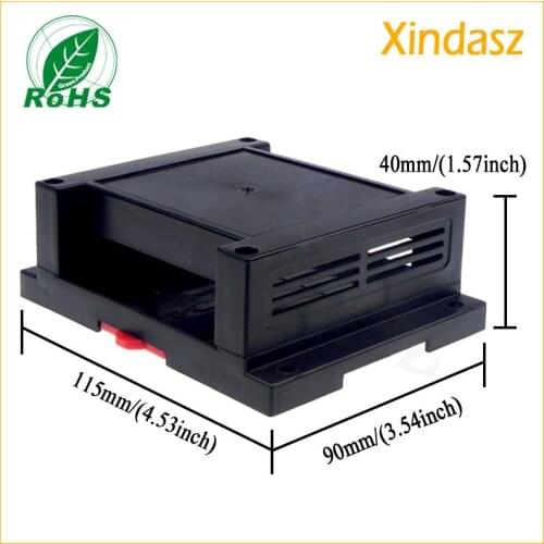 Black Plastic electrical box plastic din rail enclosure for electronic box 115*90*40mm