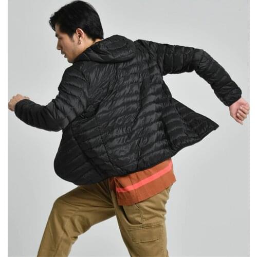 20 New Winter Big Size Mens Down Coat Man Short Light Thin White Duck Down Jacket Autumn Stand Collar Coats Outerwear WZ1281