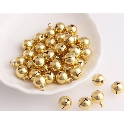 Metal Jingle BellsCraft Blocks 10mm Christmas Tree Decoration Wedding Kettle Bells Loose Beads Small For Festival
