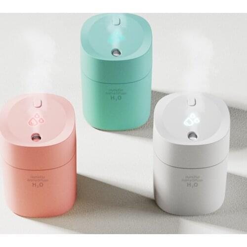 Mini Air Humidifier 220ML Mist Sprayer USB Rechargeable Aroma Diffuser for Home & Office Use with Night Light