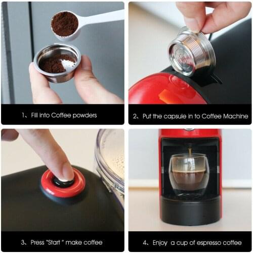 For LAVAZZA A MODO MIO Machine New Stainless Steel Reusable Coffee Capsules Kit