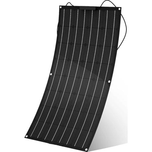 100W Mono Panel Solar Flexible Controlador Solar para coche RV barco casa techo Camping Solar de 12V 24V de la batería