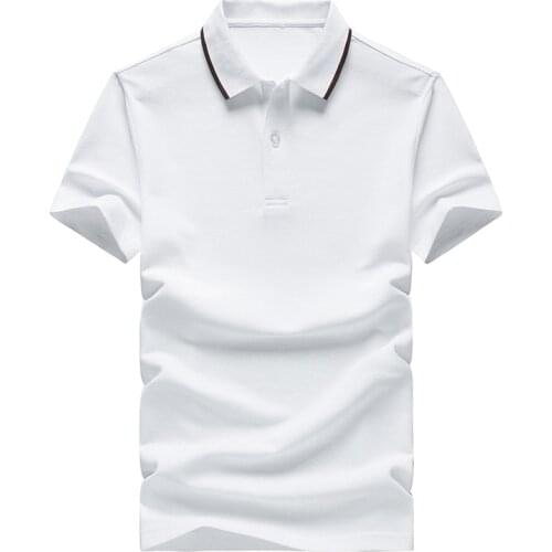 Customized with own logo high-grade collar mens polo shirt sleeve new solid T-shirts men cotton t shirt korean fashion clothing