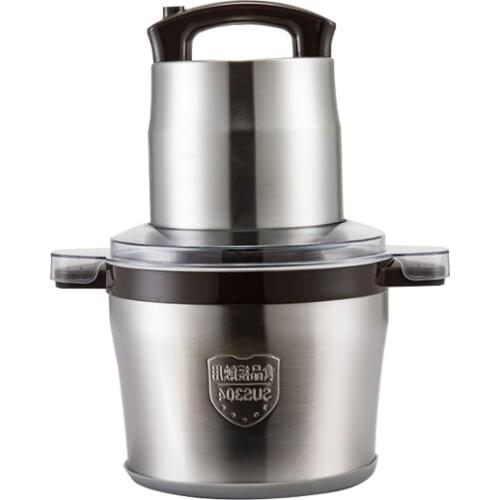 6L Stainless Steel Meat Grinder Chopper Automatic Electric Mincing Machine High-quality Household or Commercial Food Processor