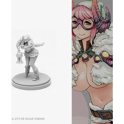 38MM Resin model kits figure beauty colorless and self-assembled A-272
