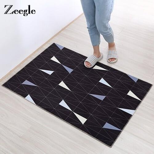 Zeegle Floor Mat Kitchen Mats Entrance Door Mats Flannel Rugs For Bedroom Office Chair Cartoon Indoor Bathroom Rug
