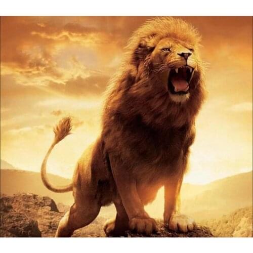 New 5D DIY Diamond Painting Animal Lion Head Cross Stitch Diamond Mosaic Diamond Embroidery Painting Home Decor Craft Art