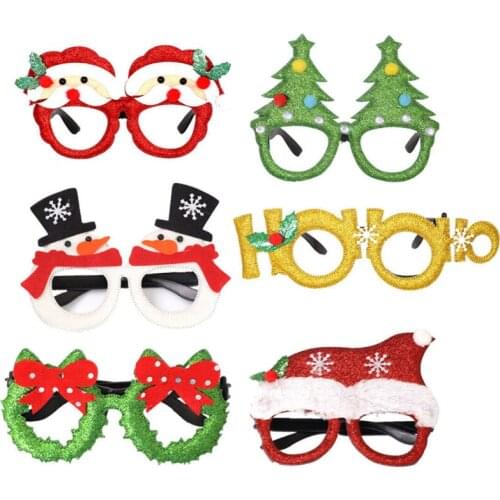 Christmas Party Glasses Santa Snowman Reindeer Xmas Decoration Eyeglasses Prop Kids Gifts Merry Christmas 2020