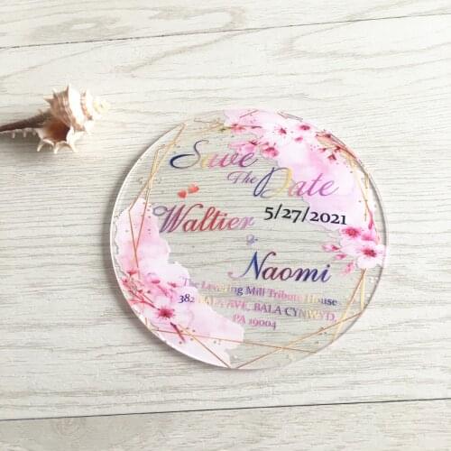 10pcs Elegant Acrylic Wedding Menu Card European Style Invitation Marriage Cards with Customize Printing