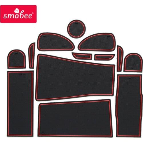 For Toyota Prius 30 Anti-Slip Rubber Cup Cushion Door Groove Mat xw30 zvw30 zvw35 2010 2011 2012 2013 2014 2015 Car Accessories