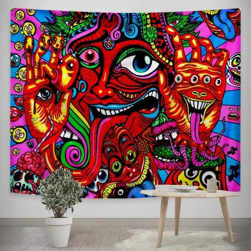 Psychedelic Arabesque Tapestry Mysterious Hippie Tapestry Abstract Pattern Trippy Tapestry Fantasy Magical Fractal Tapestry