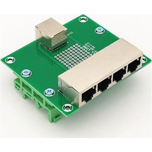 RJ45 8P8C Jack 1way transfer 4 way Breakout Board, Terminal Block, Connector