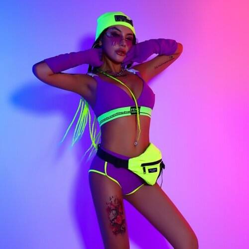 Sexy Bikini Sets Women Gogo Dance Costumes Nightclub Bar DJ DS Rave Clothes Jazz Performance Wear Pole Dance Clothing DQS6735