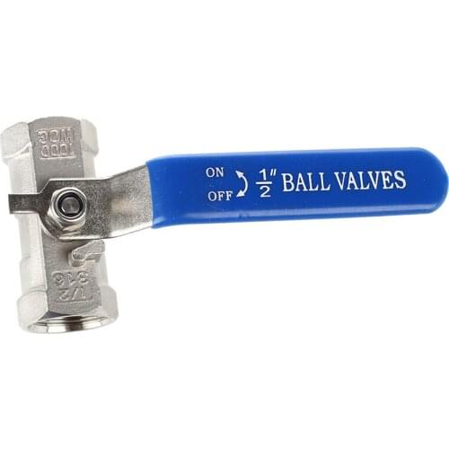 1/2" Lever Female/Female Ball Valves Long Handle 316 Stainless Steel WOG1000