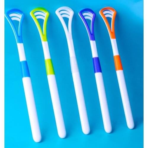 Silicone Tongue Scraper 3-Layer Oral Care Hygiene Cleaner Brush Fresh Breath Maker Reusable Mouth Cleaning Tool