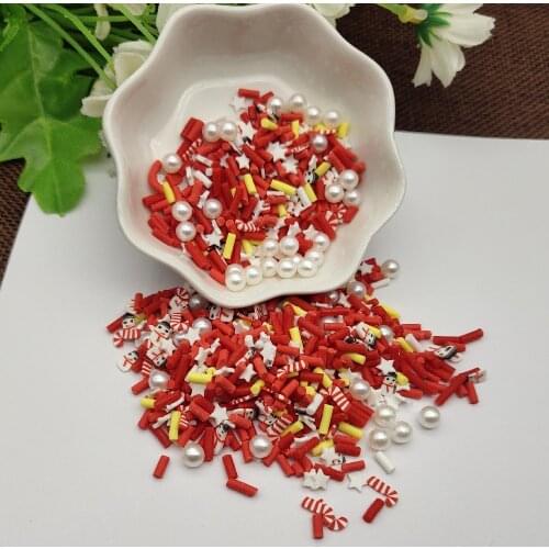 Snowman 20g Christmas Halloween Flower Fish DIY Supplies Nails Art Polymer Clear Clay accessories DIY Sequins scrapbook shakes