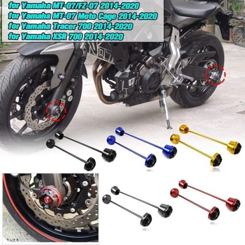 Front Rear Axle Fork Crash Slider Wheel Protector for Yamaha MT FZ 07 FZ-07 MT-07 FZ07 MT07 Tracer XSR 700 2020 2019 2018 17 16