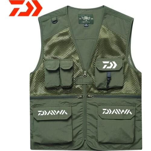 Daiwa Multi-pocket Fishing Vest Fishing Vest Breathable Fishing Jacket Outdoor Sport Quick Dry Photo Fishing Mountaineering Vest