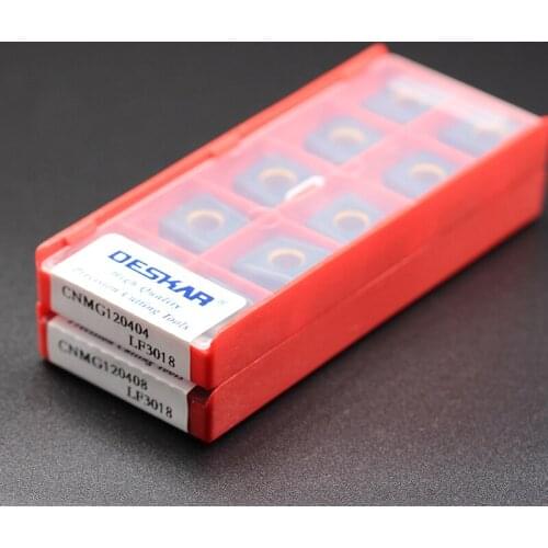 10PCS DESKAR CNC Turning Tools CNMG120404 LF3018 CNMG120408 LF3018 lathe cutter Inserts For Cast iron