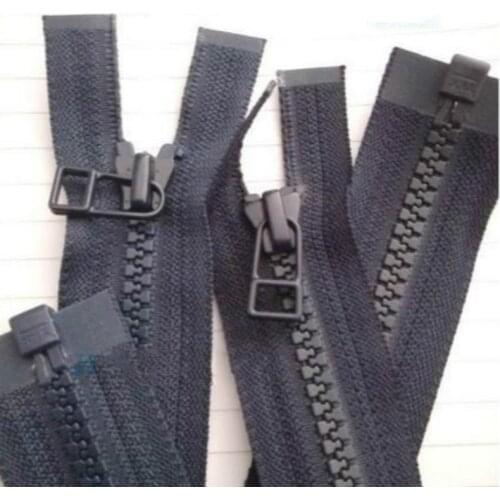 4 Pcs/lot Ykk Zipper BLACK RESIN Single Open End for Jacket OVERCOAT Tailor Repair Sewing ACCESSORIES