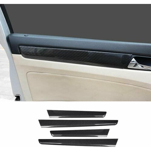 For VW Passat B7 2011-2015 Carbon Fiber Steel Inner Door Panel Strip Trim 4PCS car modification