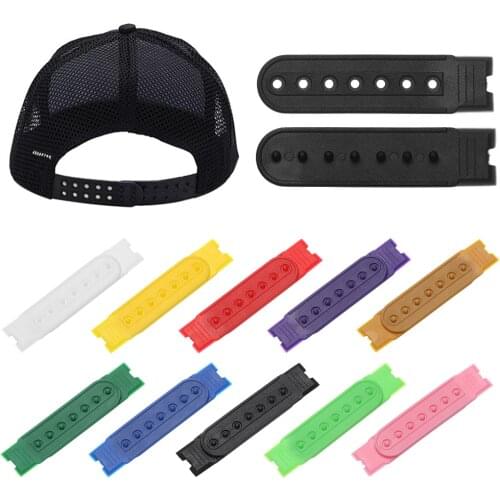 5 Sets Colorful 7 Holes Hats Replacement Straps Buckle Fasteners Snapback Extender Hat Strap Clip Replacements for Baseball Cap