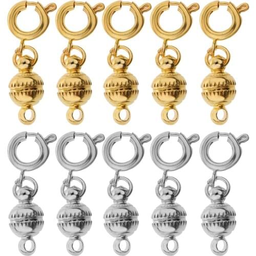 5pcs Magnetic Round Ball Clasps for Bracelet Necklace 22X6mm Making DIY