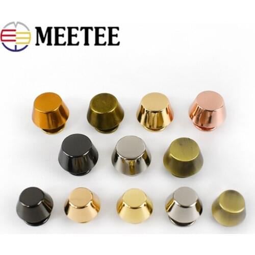 50/100pcs Meetee Oval Head Rivets Screw Bags Hardware Handbag Decor Studs Button Nail Rivet Metal Buckles Snap DIY Leather Craft