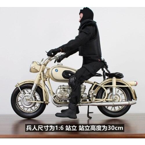 Full Metal Handmade Iron Art 1927 Motorcycle Model 1:8 Coffee Shop Theme Restaurant Home Decoration