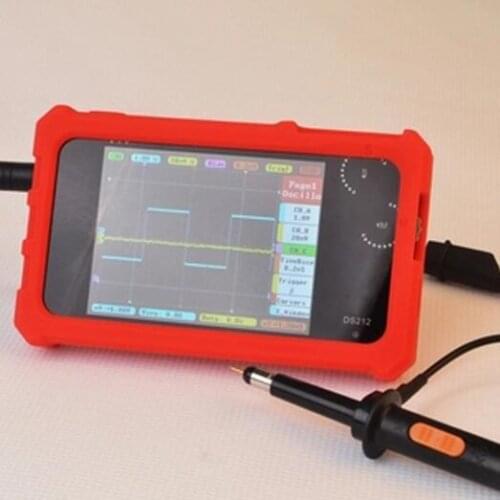 CCDSO Mini Digital Oscilloscope DS212 DSO212 Thumb Wheel 1MHz 8MB LCD Display Handheld Pocket Osciloscopio+Silicone Case