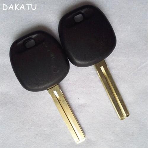 DAKATU With LOGO Replacement Key Case For Toyota prado Yaris Transponder Key Shell TOY48 Available for PTX and Ceramic Chip